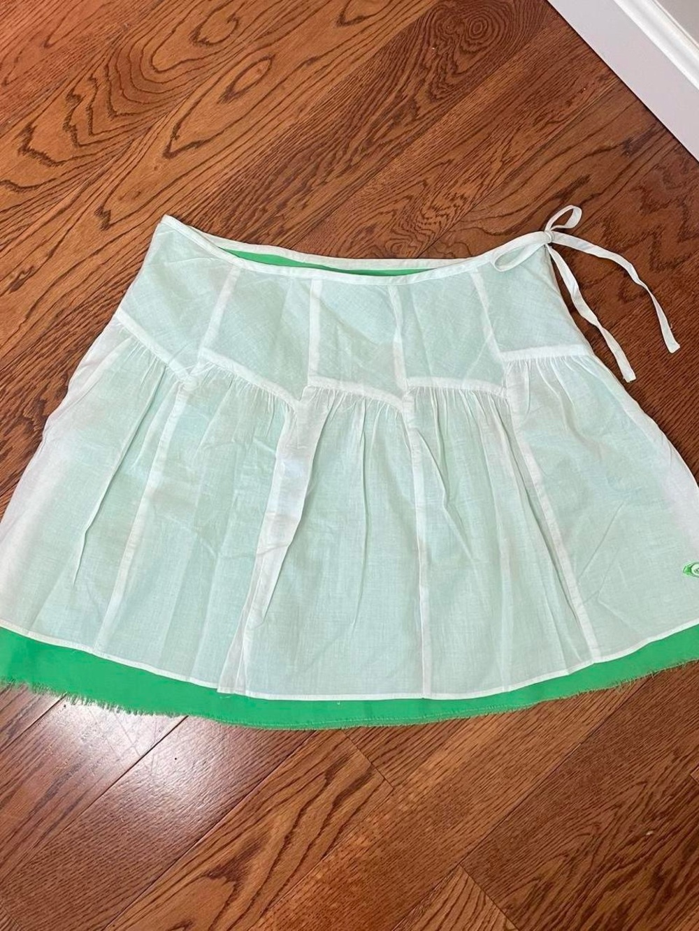 Roxy green & white summer skirt